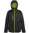 RG444 TRA241 Regatta Navigate Thermal Jacket Black / Lime Green colour image